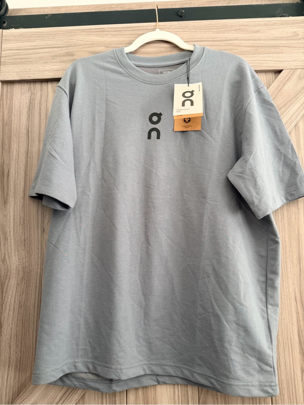 On Running Men's Crew T-Shirt in Light Grey-XL